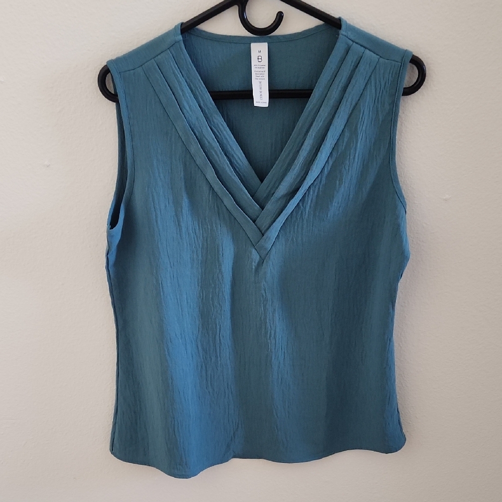 B Blue Sleeveless Top